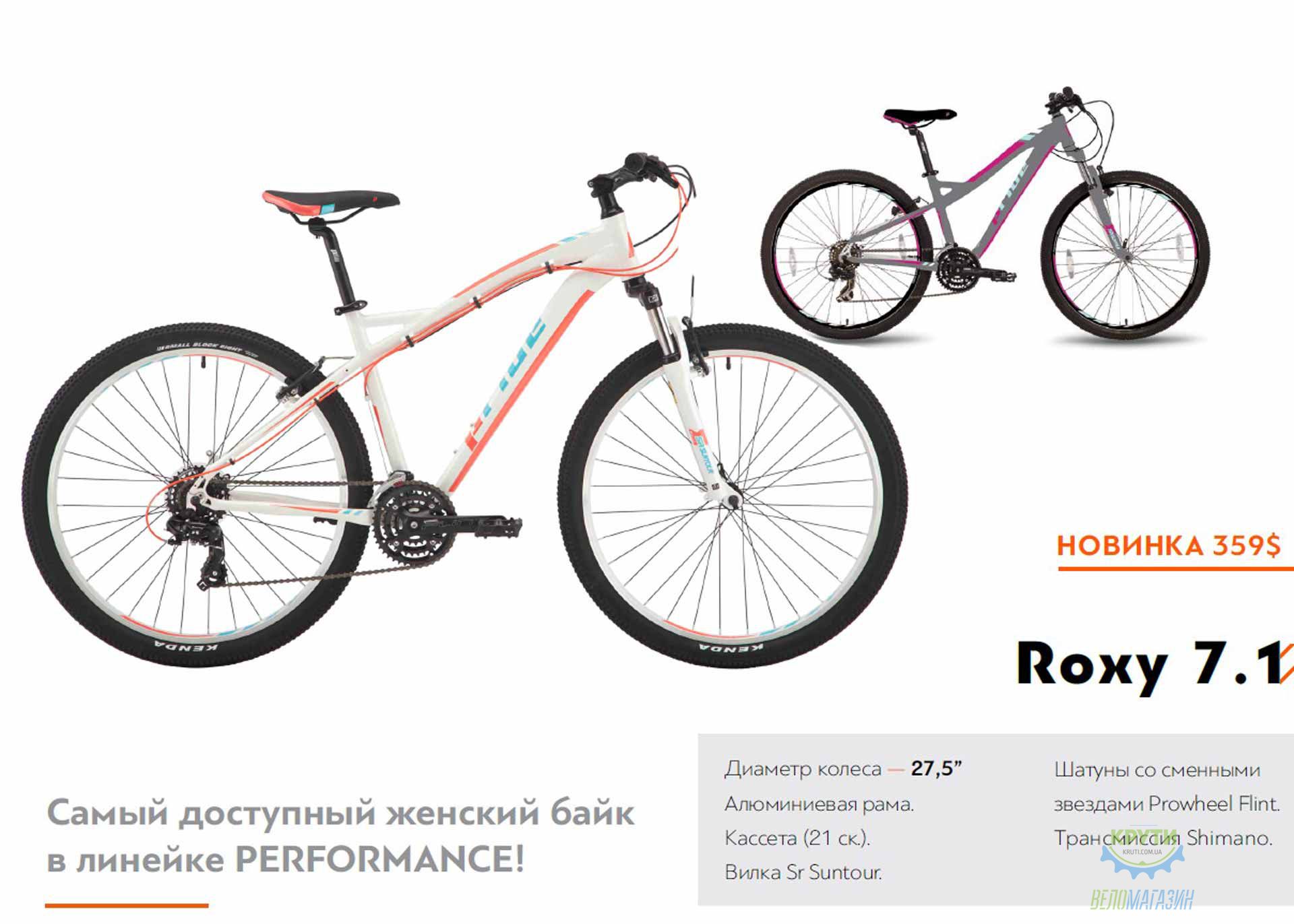 Велосипед 27,5&quot Pride Roxy 7.1 рама - 18 Серый/малиновый 2017
