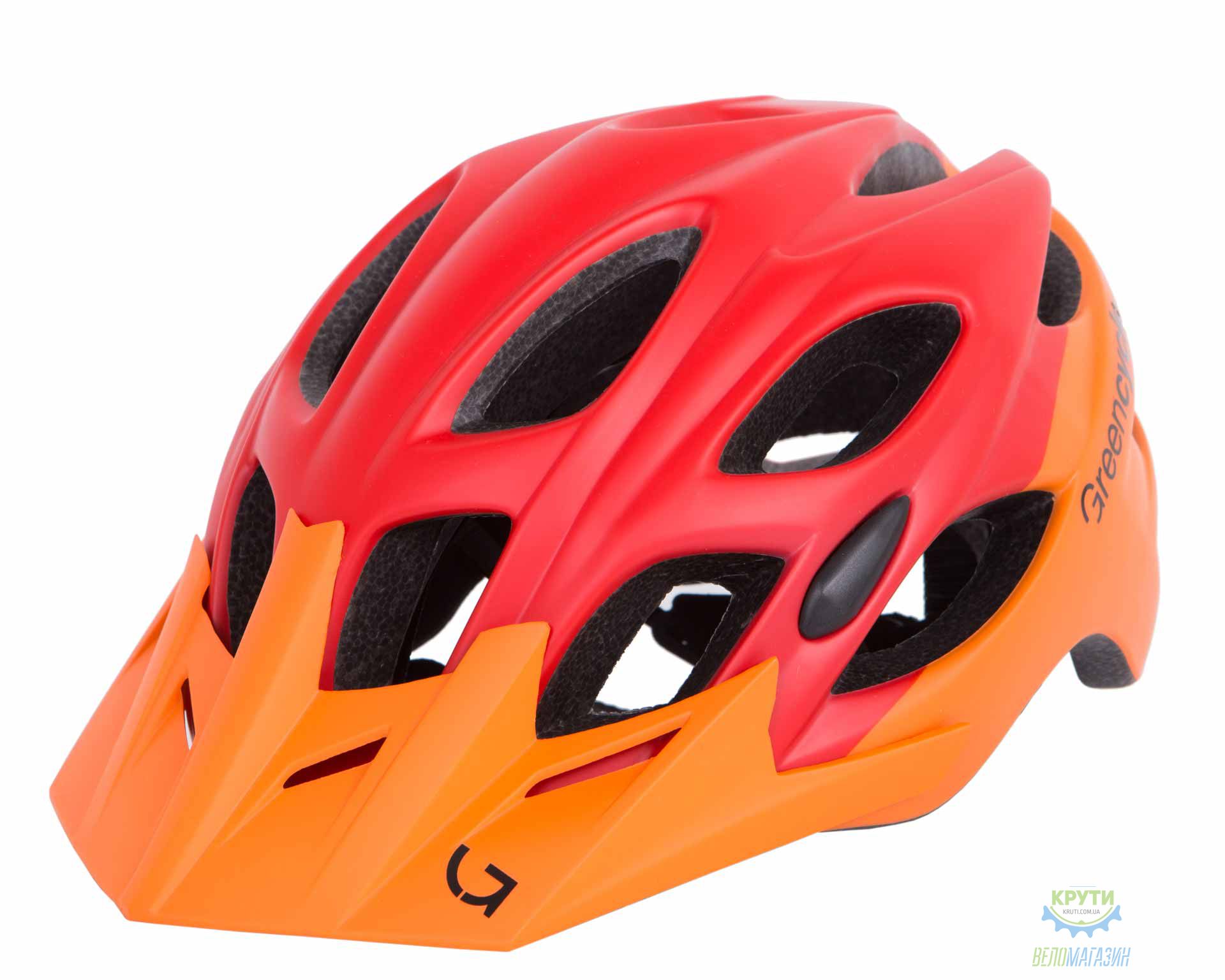 шлем Green Cycle Enduro размер 54-58см оранжево-красный матовый