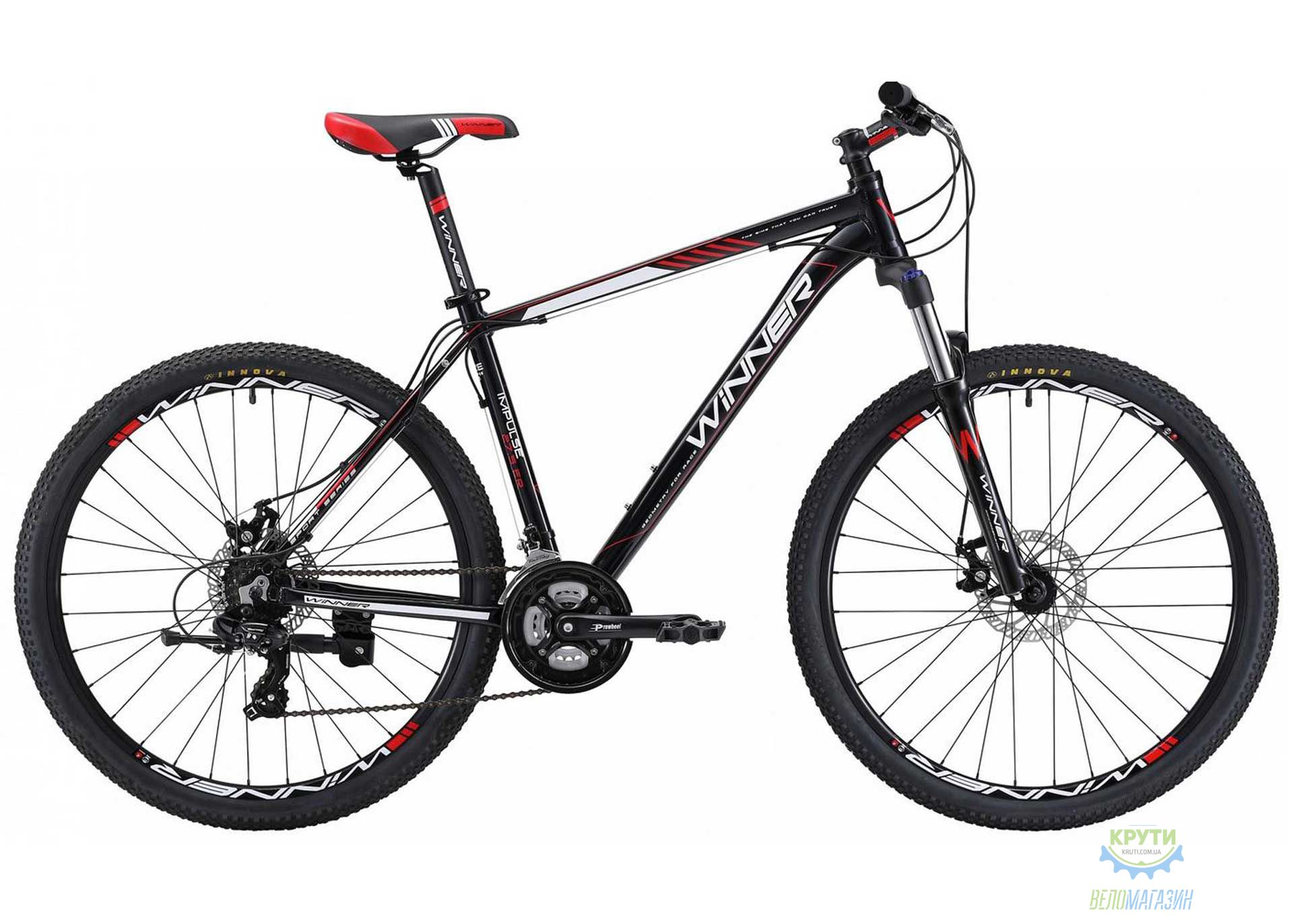 Велосипед 27,5 Winner Impulse Рама - 19 черно-красный 2018