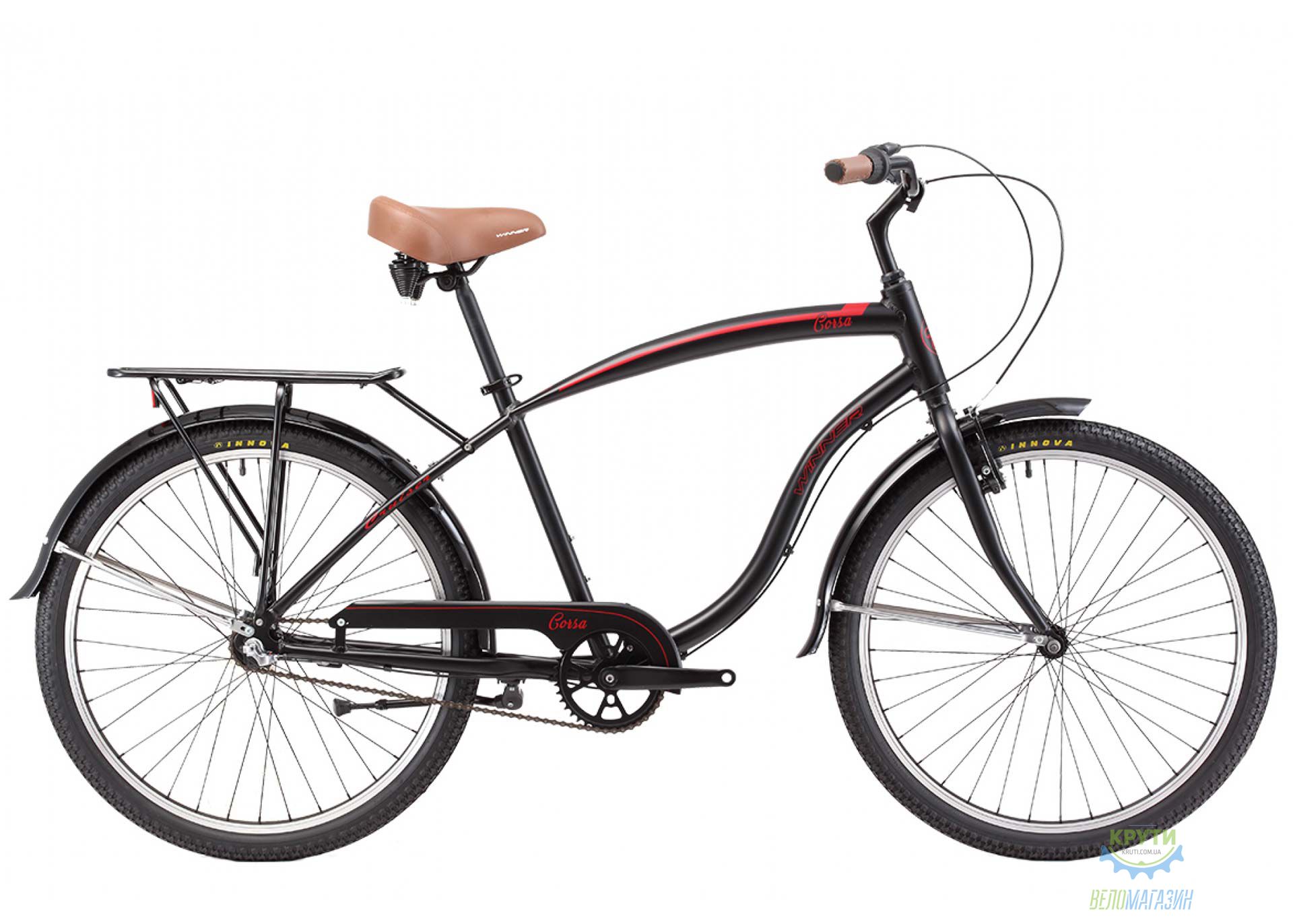 Велосипед 26 Winner Corsa Beach Cruiser чорний 2018