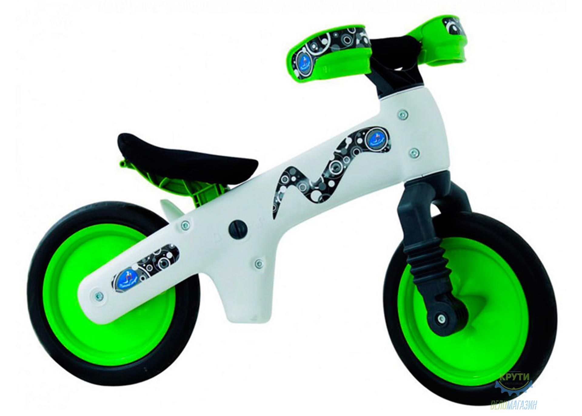 Велосипед (Біговел) BELLELLI B-Bip Pl пластмасс. біло-зел.