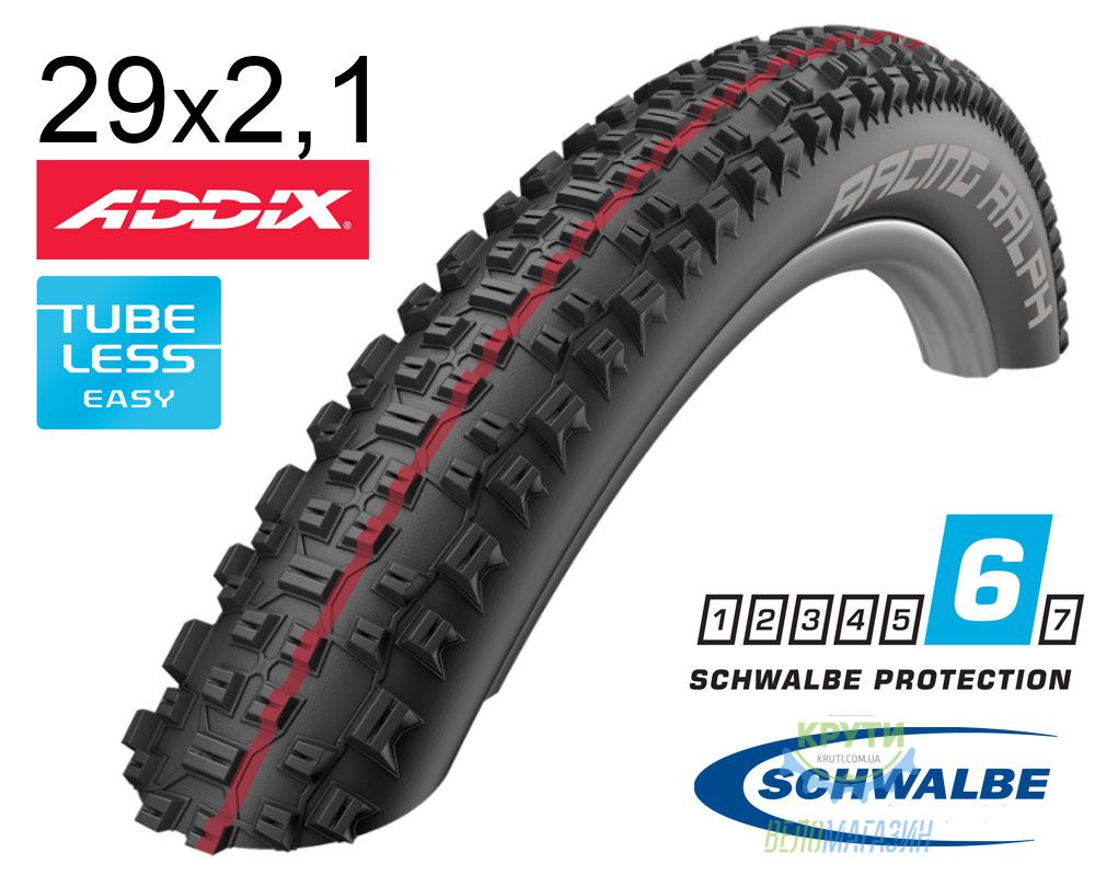 Покрышка 29X2.10 (54-622) Schwalbe Racing Ralph Snakeskin, T-Easy, Evolutoin Folding B/B-Sk Hs425 Addix Speed 67 EPI Ek