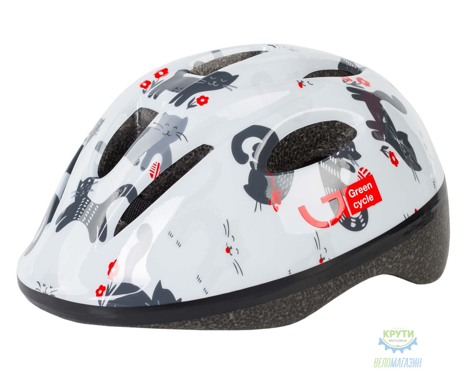 шолом дитячий Green Cycle Kitty розмір 48-52см Білий