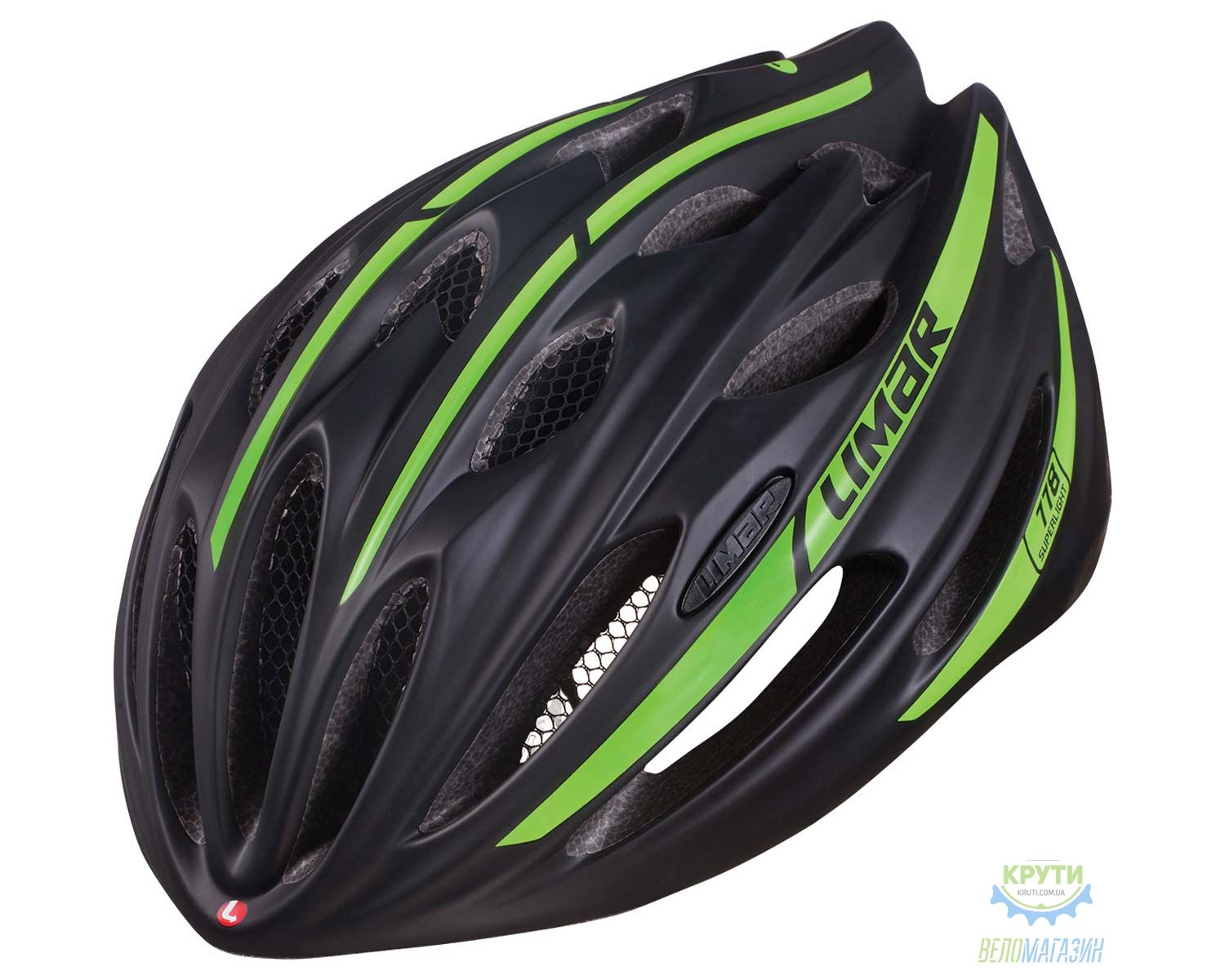 шолом Limar ROAD 778 розмір M 52-57см чорно-зелений матовий