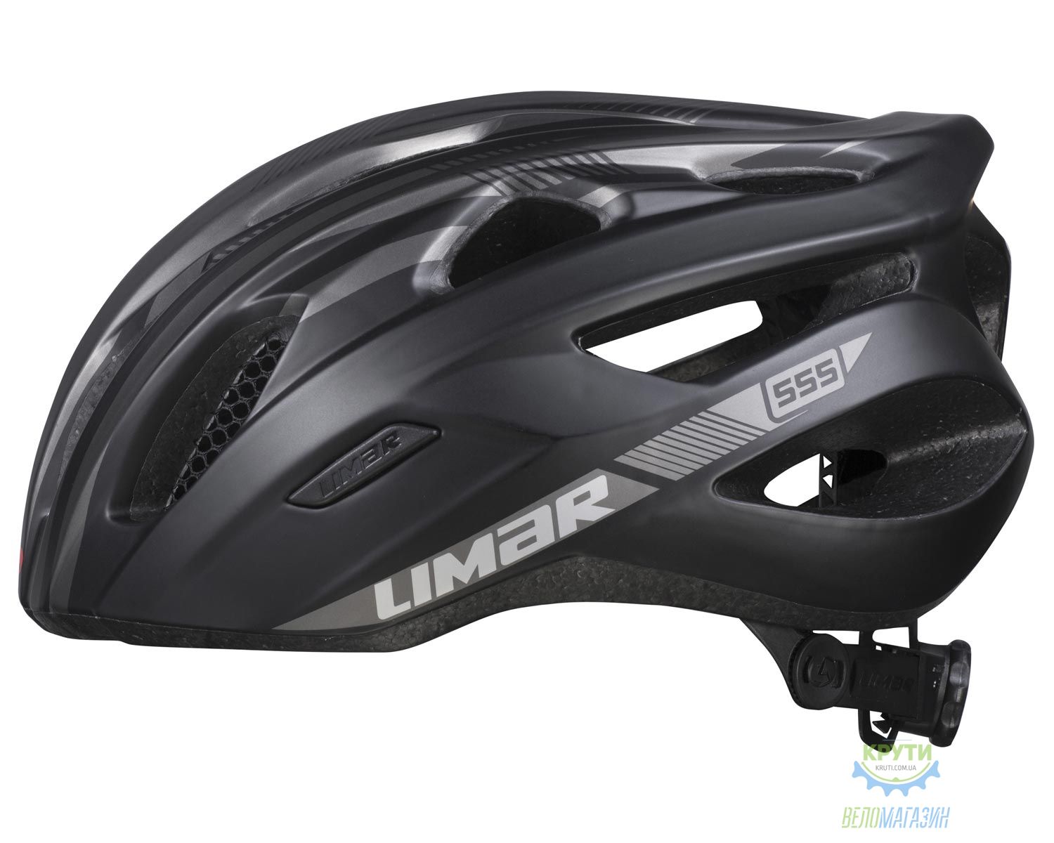 шолом Limar ROAD 555 розмір M 52-57см чорно-Сірий матовий