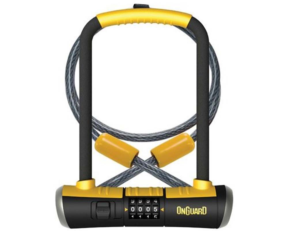 Замок U-образный ONGUARD BULLDOG COMBO DT размер скобы 115 x 230мм, толщина 13мм + кабель 120см х 10мм