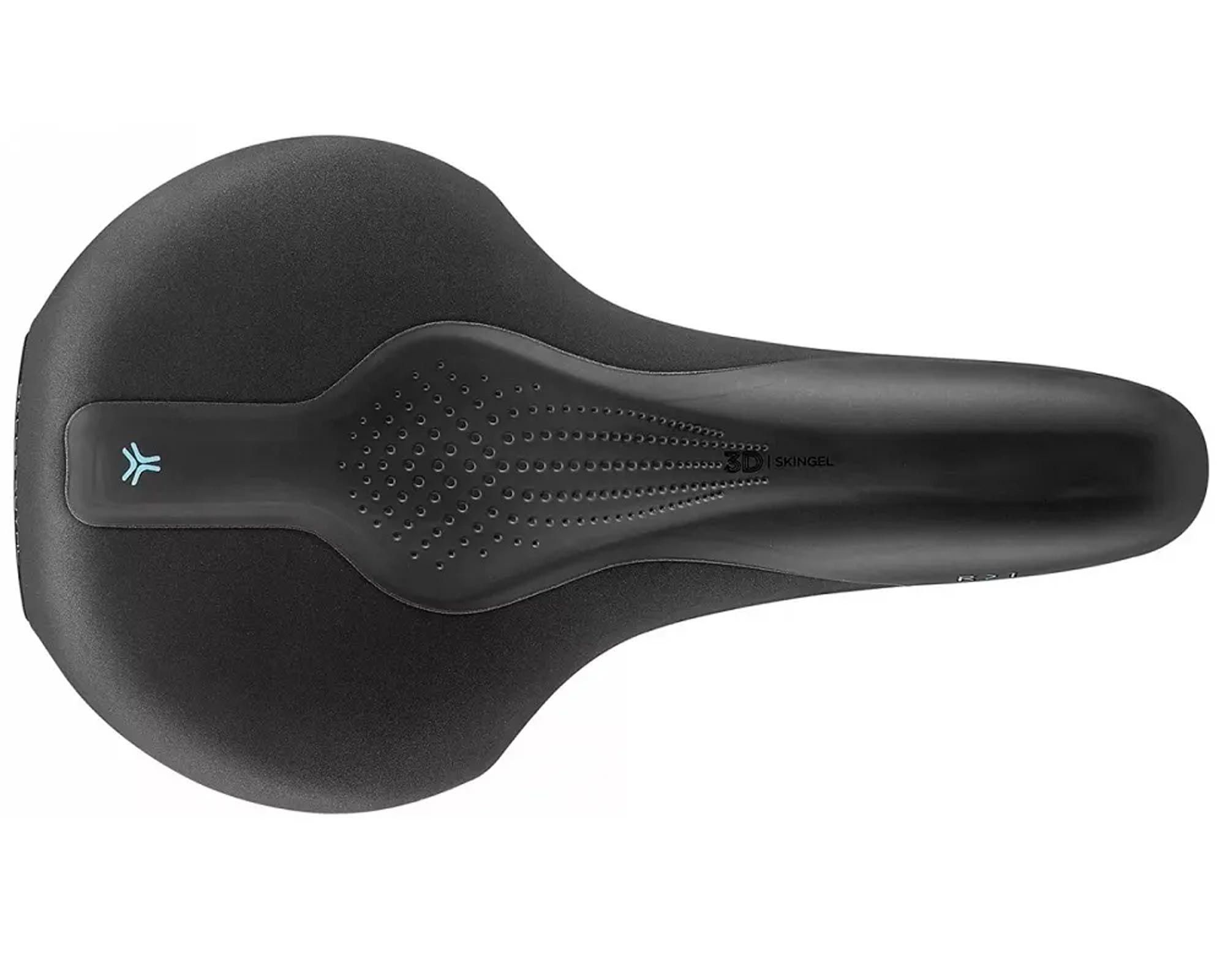 Седло Selle Royal SCIENTIA R1 Relaxed, 3D skingel, обивка Black Gummy/Black mokka, 289х169мм, 479г, рейлы сталь + Curva suspension