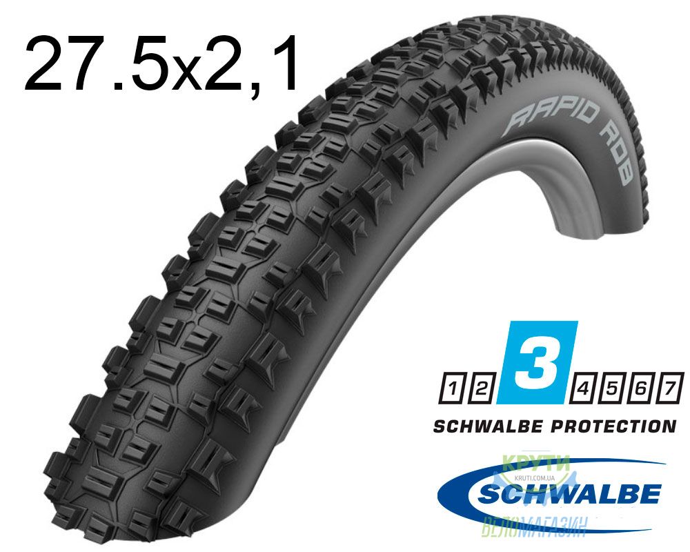 Покрышка 27.5X2.10 650B (54-584) Schwalbe Rapid Rob K-Guard B/B-Sk Hs425 SBC, 50 EPI