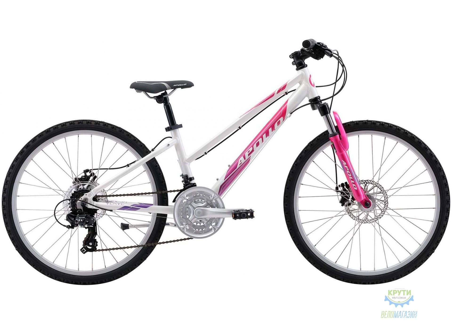 Велосипед 24 Apollo VERVE gloss White / gloss Pink / gloss Lavender