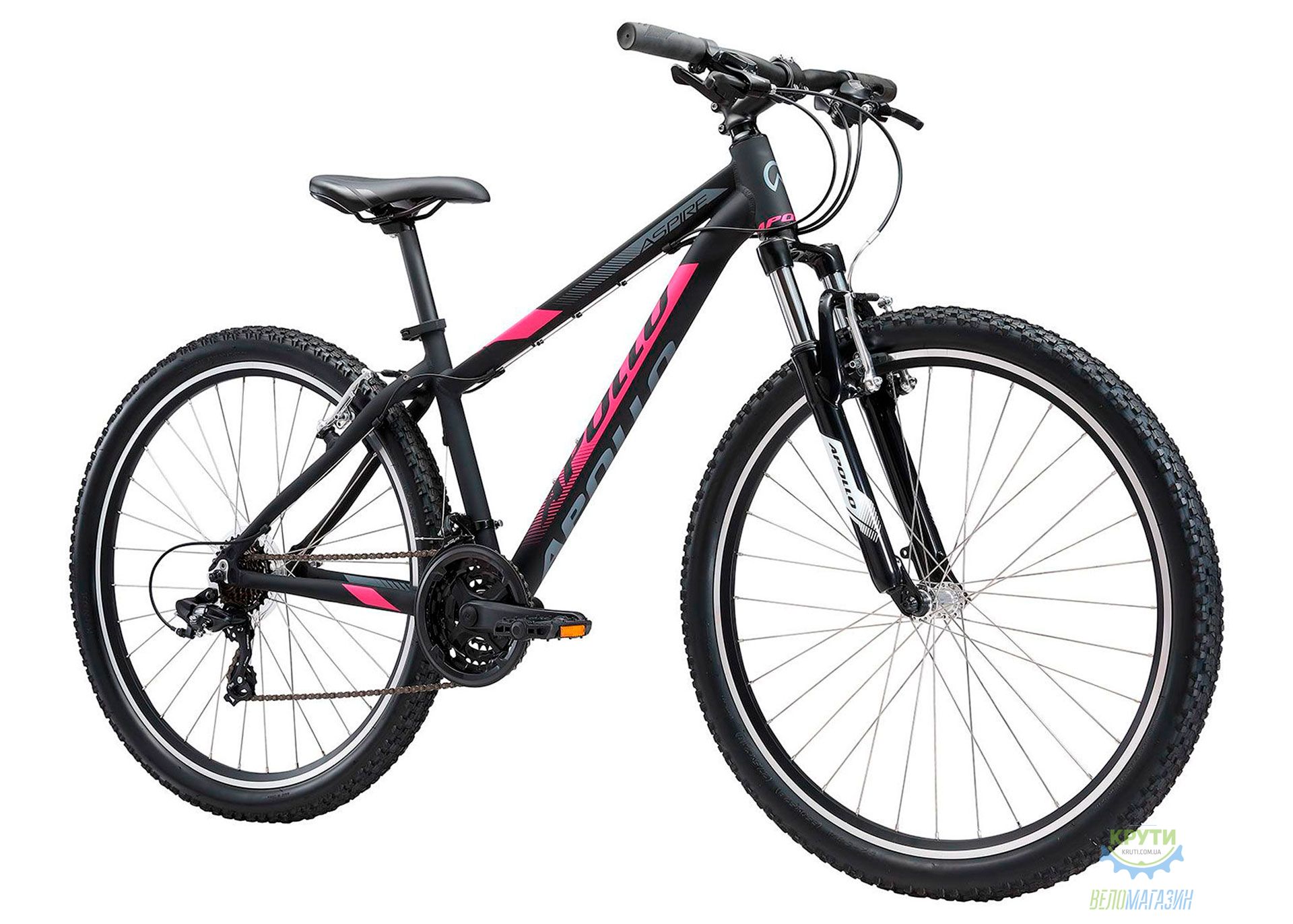 Велосипед 27,5 Apollo ASPIRE 10 WS рама - S matte Black / Pink / Slate