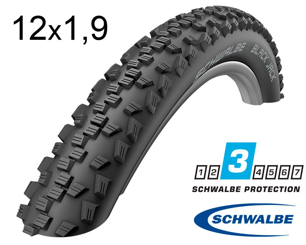 Покрышка 12X1.90 (47-203) Schwalbe Black Jack K-Guard Twinskin B/B Hs407 Nmc, 50 EPI