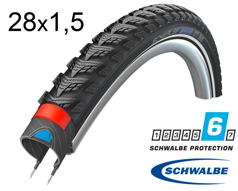 Покришка 28X1.50 700X38C (40-622) Schwalbe Marathon Gt 365 Dualguard B/B+RT  Hs475 Fs 67 EPI 28B