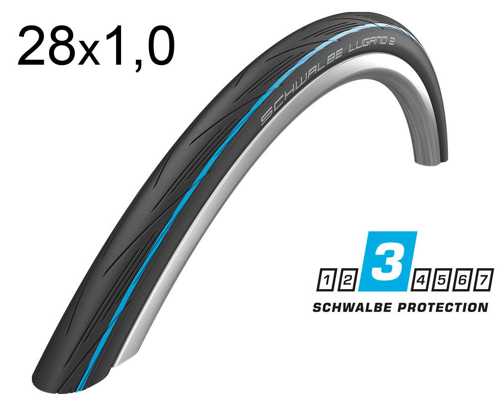 Покришка 700X25C (25-622) Schwalbe Lugano Ii K-Guard B/Bls/B-Sk Hs471 Sic 50 EPI