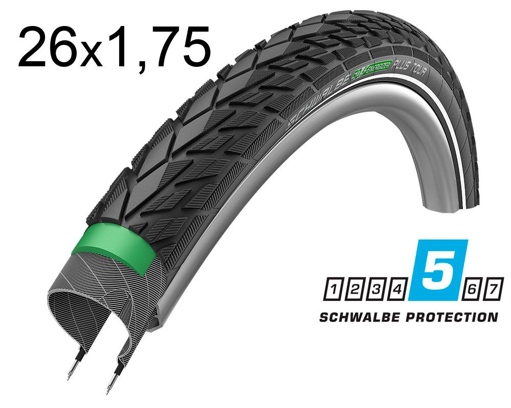 Покрышка 26X1.75 (47-559) Schwalbe Energizer Plus Tour Hs441 G-Guard B/B+RT Enc, 67 EPI 31B