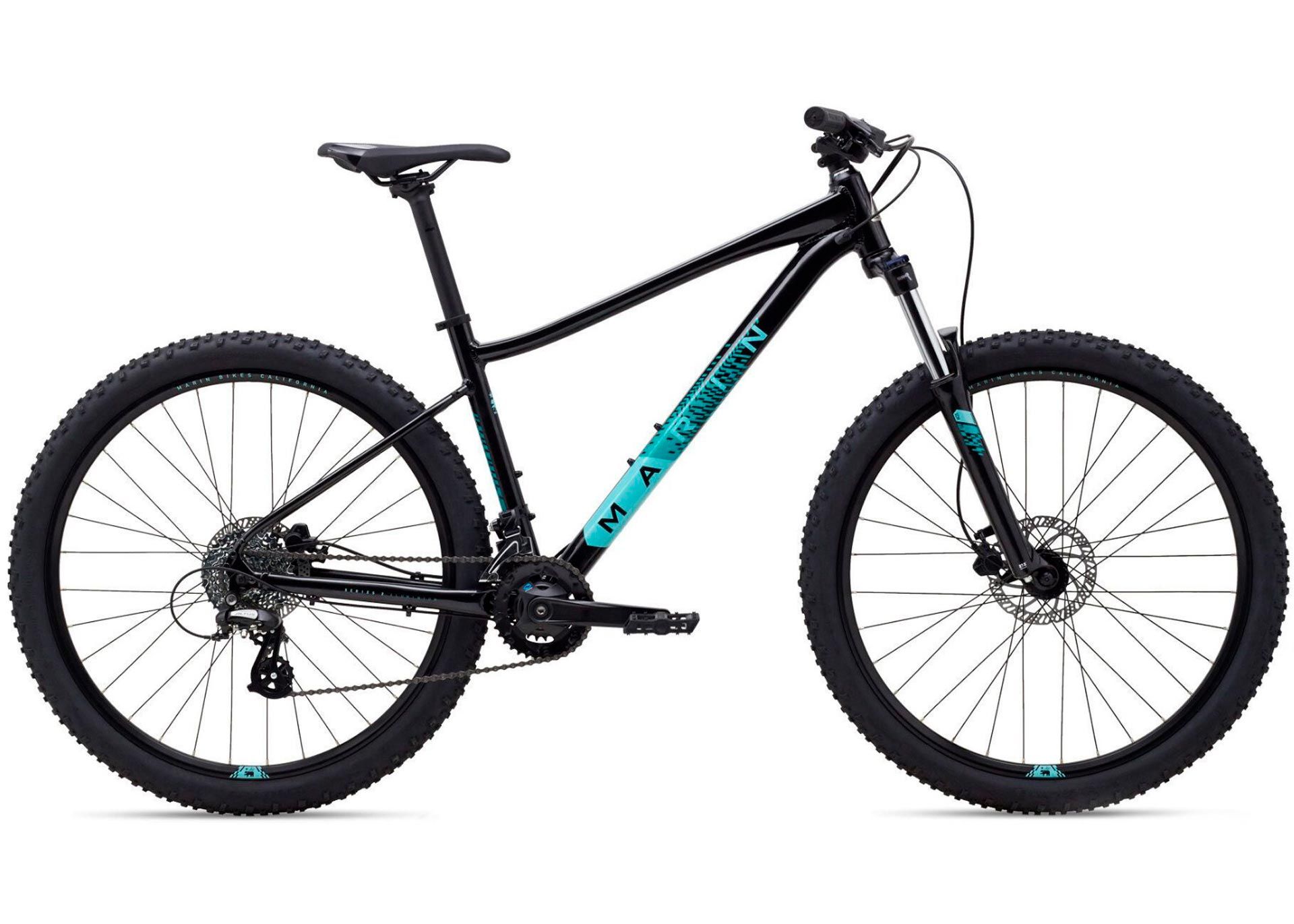 Велосипед 27,5 Marin WILDCAT TRAIL 3 WFG рама - M 2021 Gloss Black/Dark Teal/Light Teal