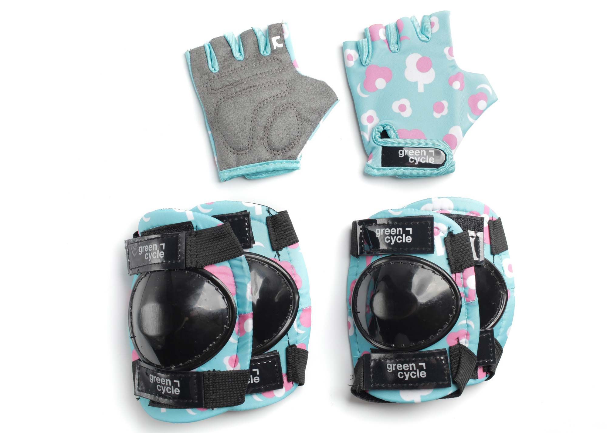 Захист для детей Green Cycle MIA наколінники, налокітники, Рукавички, бірюзовий