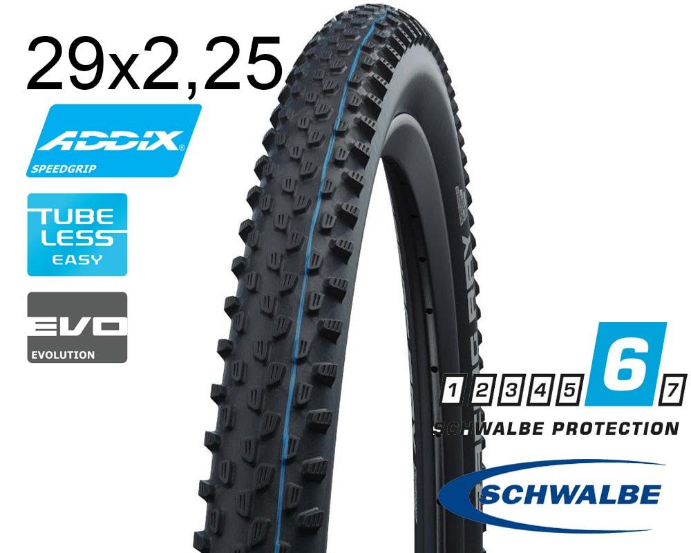 Покришка 29X2.25 (57-622) Schwalbe Racing Ray Evo, Super Ground, Tle, B/B-Sk Hs489 Addix Speedgrip 67 EPI