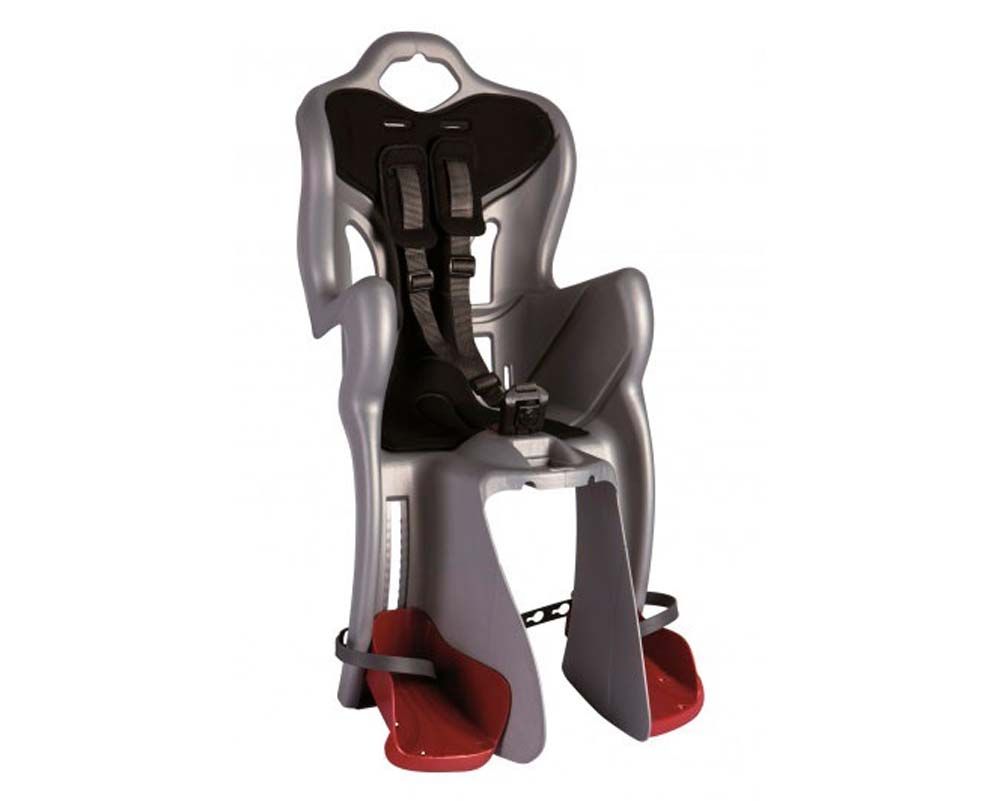 Сидіння задн. Bellelli B1 Сlamp (на багажник) до 22кг, срібне з чорной підкладкою