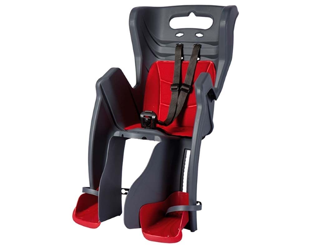 Сидіння задн. Bellelli Little Duck Standart до 22кг, сіре з червоною підкладкою