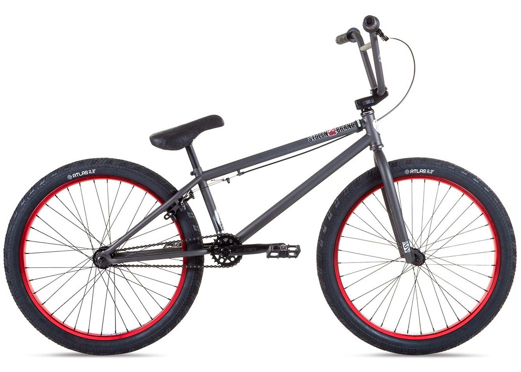 Велосипед 24 Stolen SAINT рама - 21.75 2021 MATTE RAW GREY W RED