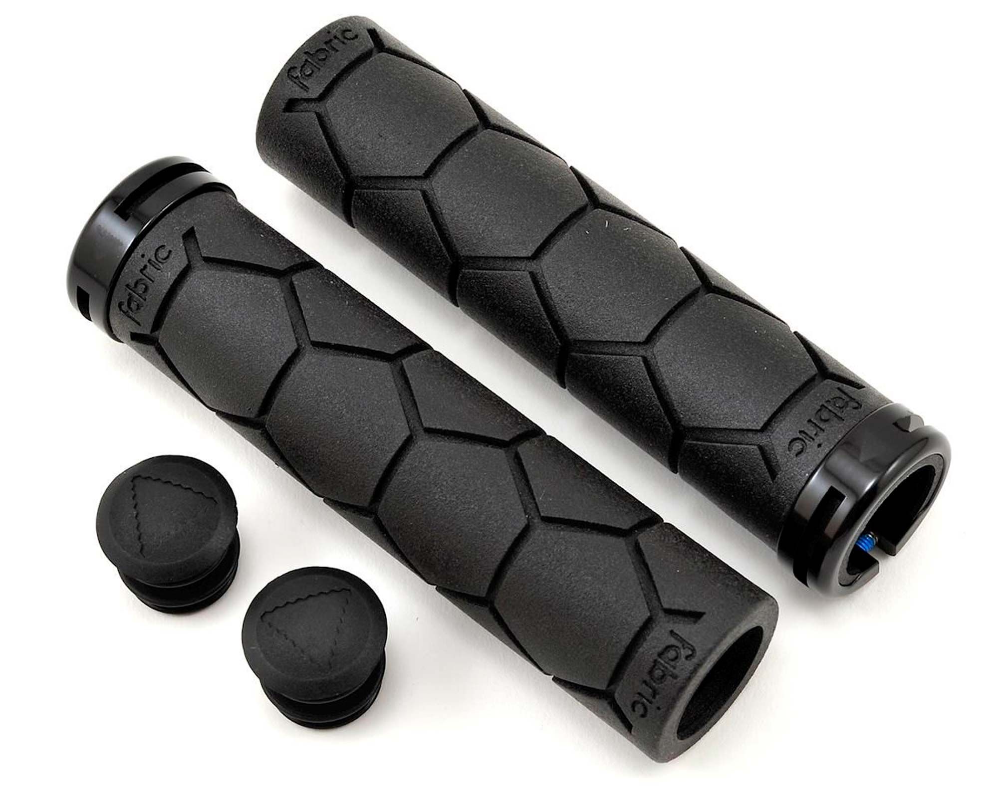 Гріпси Fabric SILICONE LOCK-ON GRIPS 135мм, алюмінієвий замок, чорні