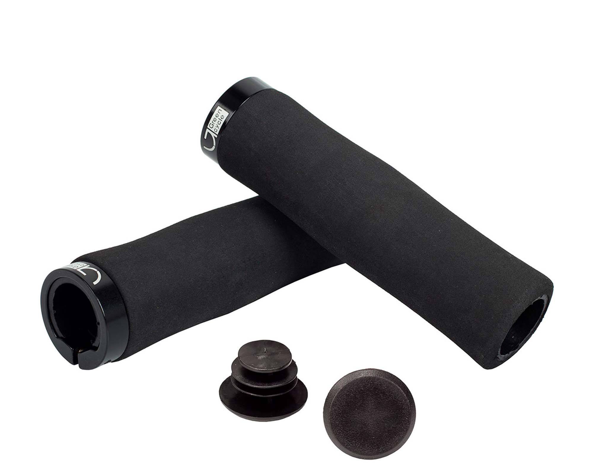 Грипсы Green Cycle GGR-414 130mm Вспененая резина с одним черным замком