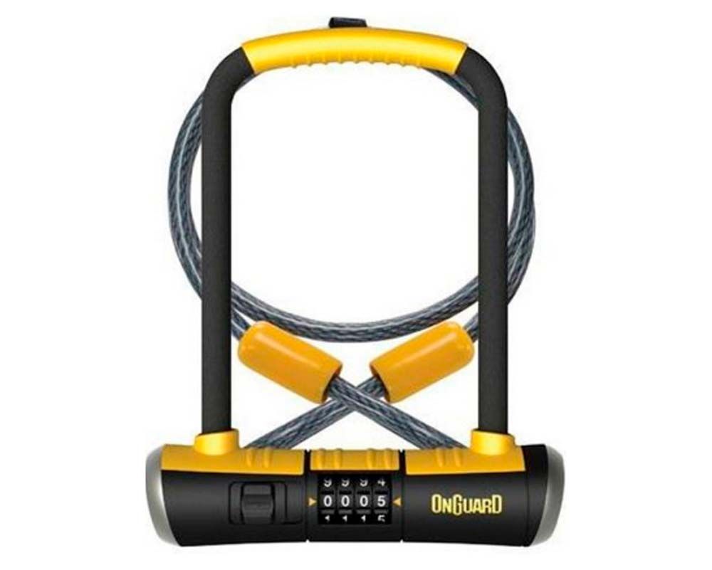 Замок U-образный Onguard COMBO Mini DT размер скобы 90 x 140мм, толщина 13мм + кабель 120см х 10мм, крепление