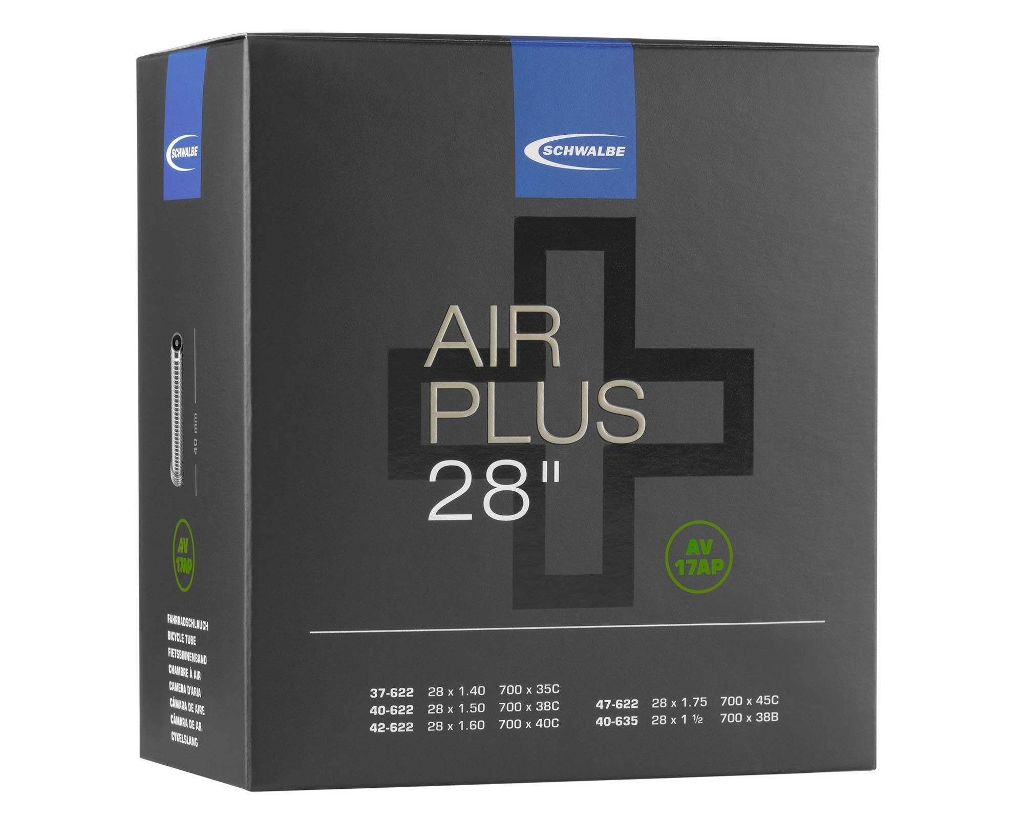 Камера 28 x1.90 (37/47-622/635) Schwalbe AV17AP AIR PLUS IB AGV 40mm