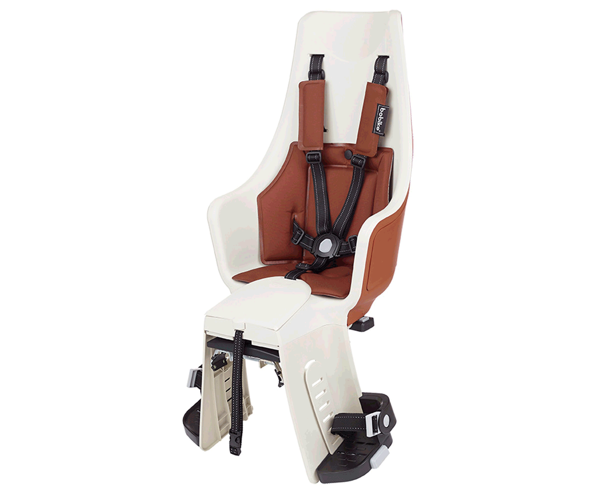Детское велокресло Bobike Exclusive maxi Plus Carrier LED / Cinnamon brown