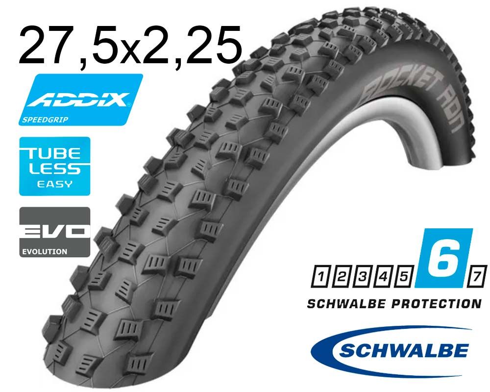 Покришка 27.5X2.25 650B (57-584) Schwalbe Rocket Ron Snakeskin Tl-Easy Evolution Folding B/B-Sk Hs438 Addix Spgrip, 67 EPI Ek
