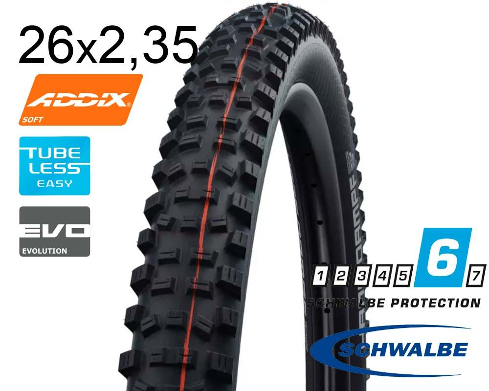 Покришка 26X2.35 (60-559) Schwalbe Hans Dampf Evo, Super Gravity, Tle B/B-Sk Hs491 Addix Soft 67 EPI