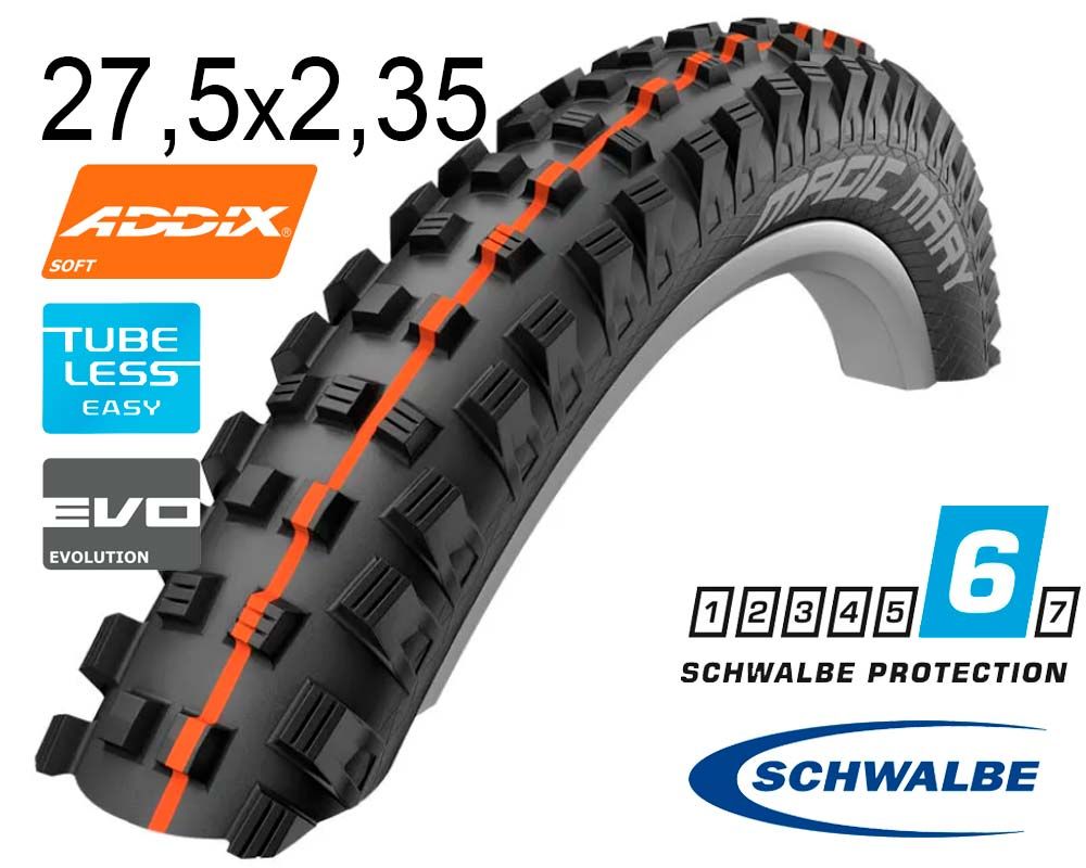 Покришка 27.5X2.35 (60-584) Schwalbe Magic Mary Evo, Super Gravity, Tle, B/Cl-Sk Hs447 Addix Soft 67 EPI