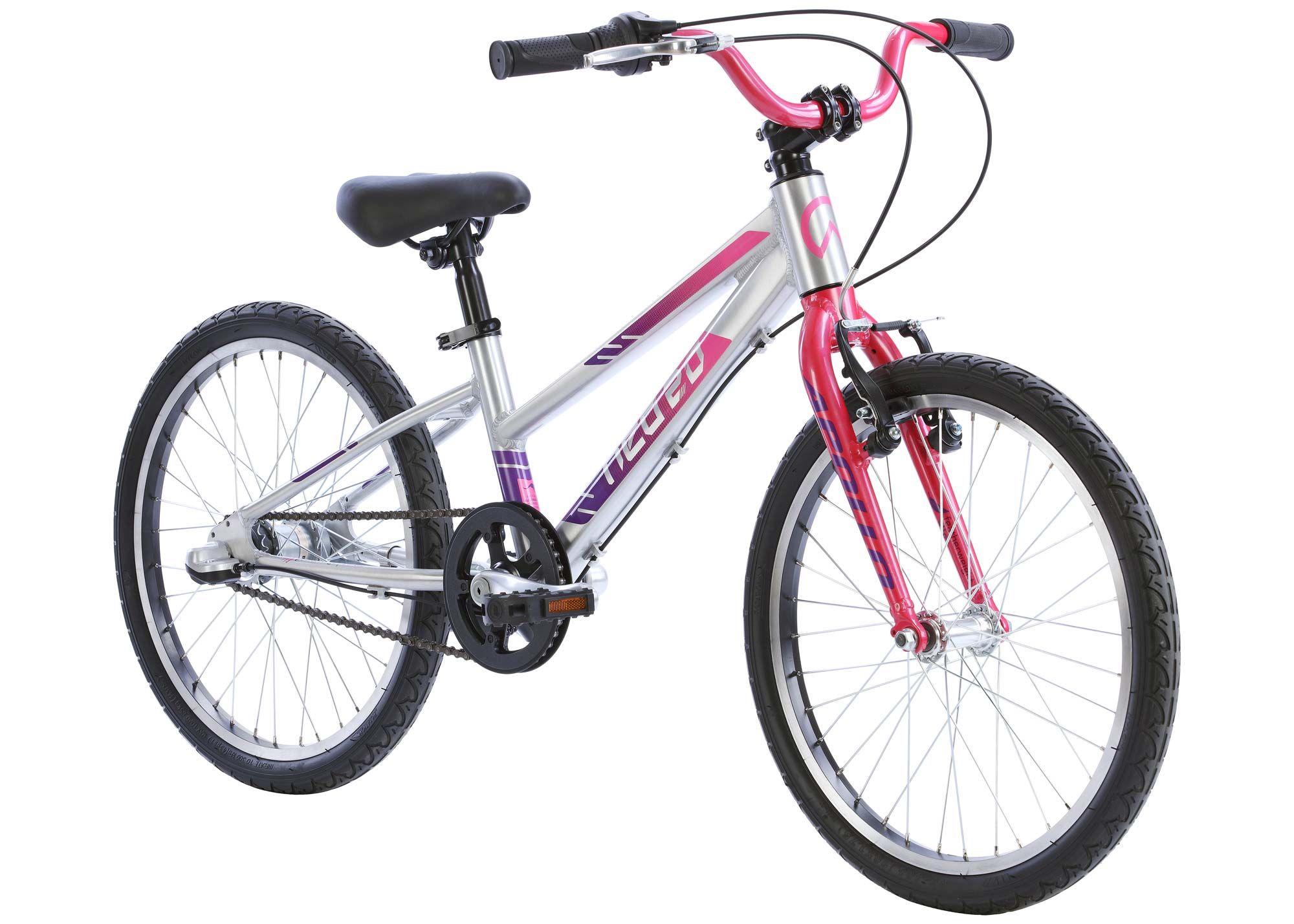 Велосипед 20 Apollo NEO 3i girls Brushed Alloy / Pink / Purple Fade