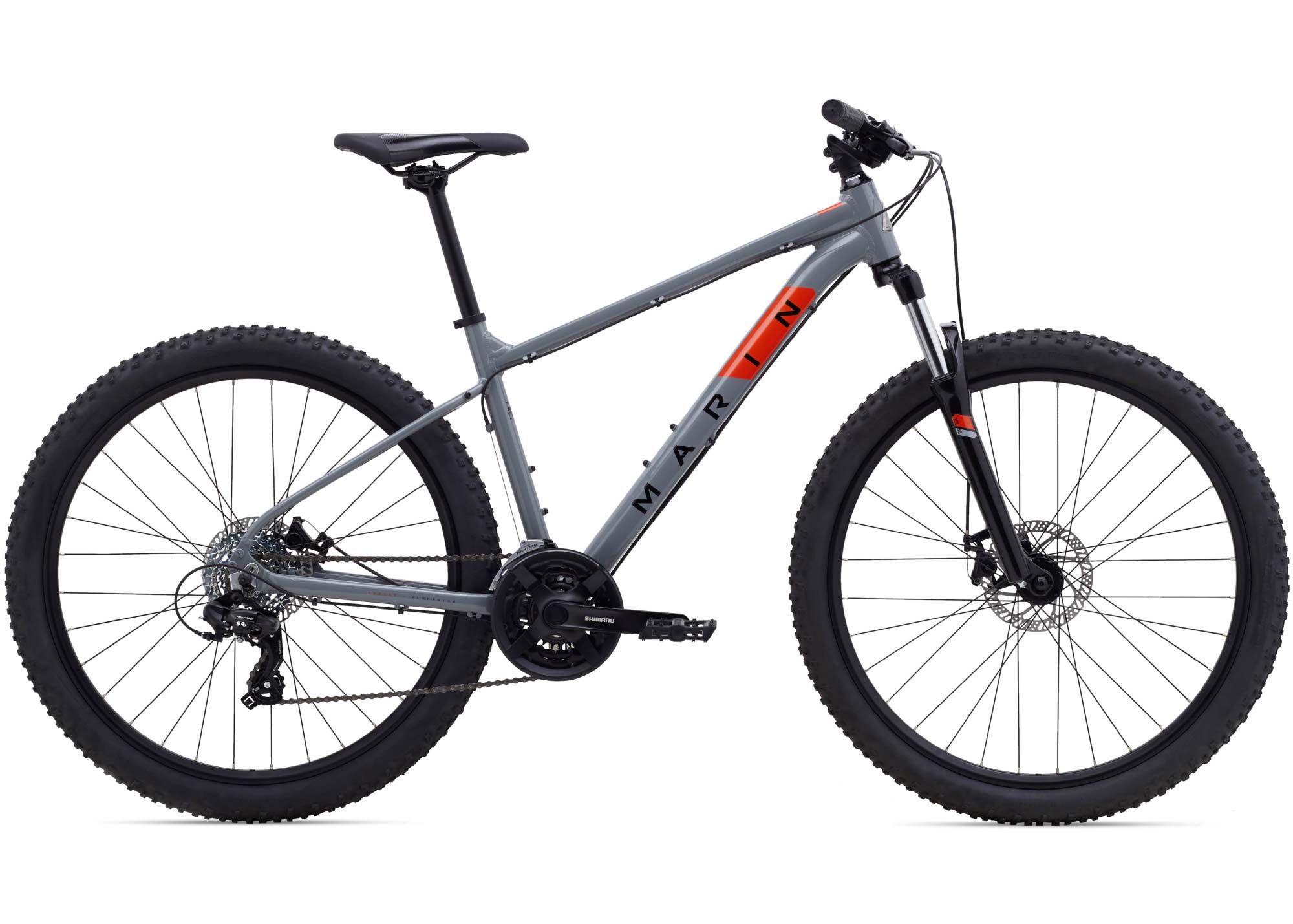 Велосипед 27,5 Marin BOLINAS RIDGE 1 рама - S 2023 Gloss Grey/Black/Roarange