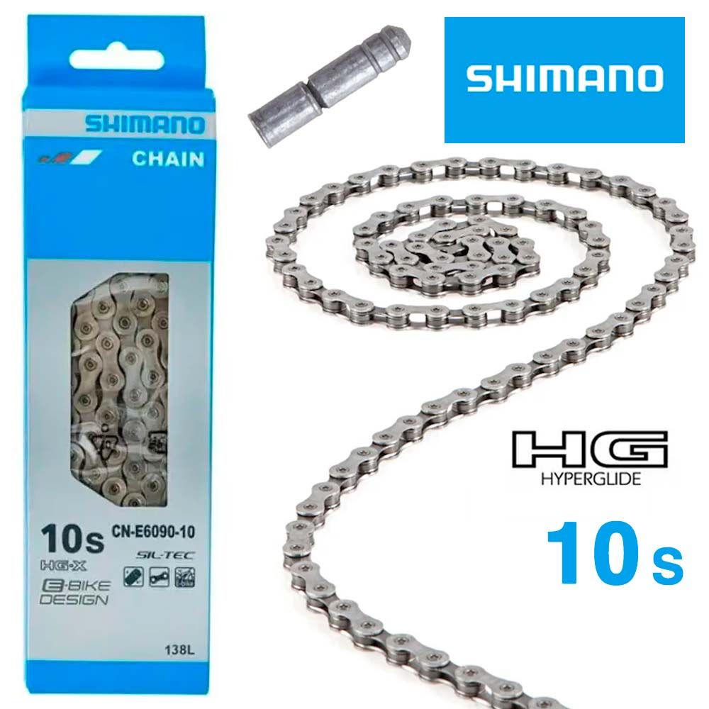 Цепь Shimano CN-E6090 STEPS 10-speed 138 links SIL-TEC (для электровелосипедов)