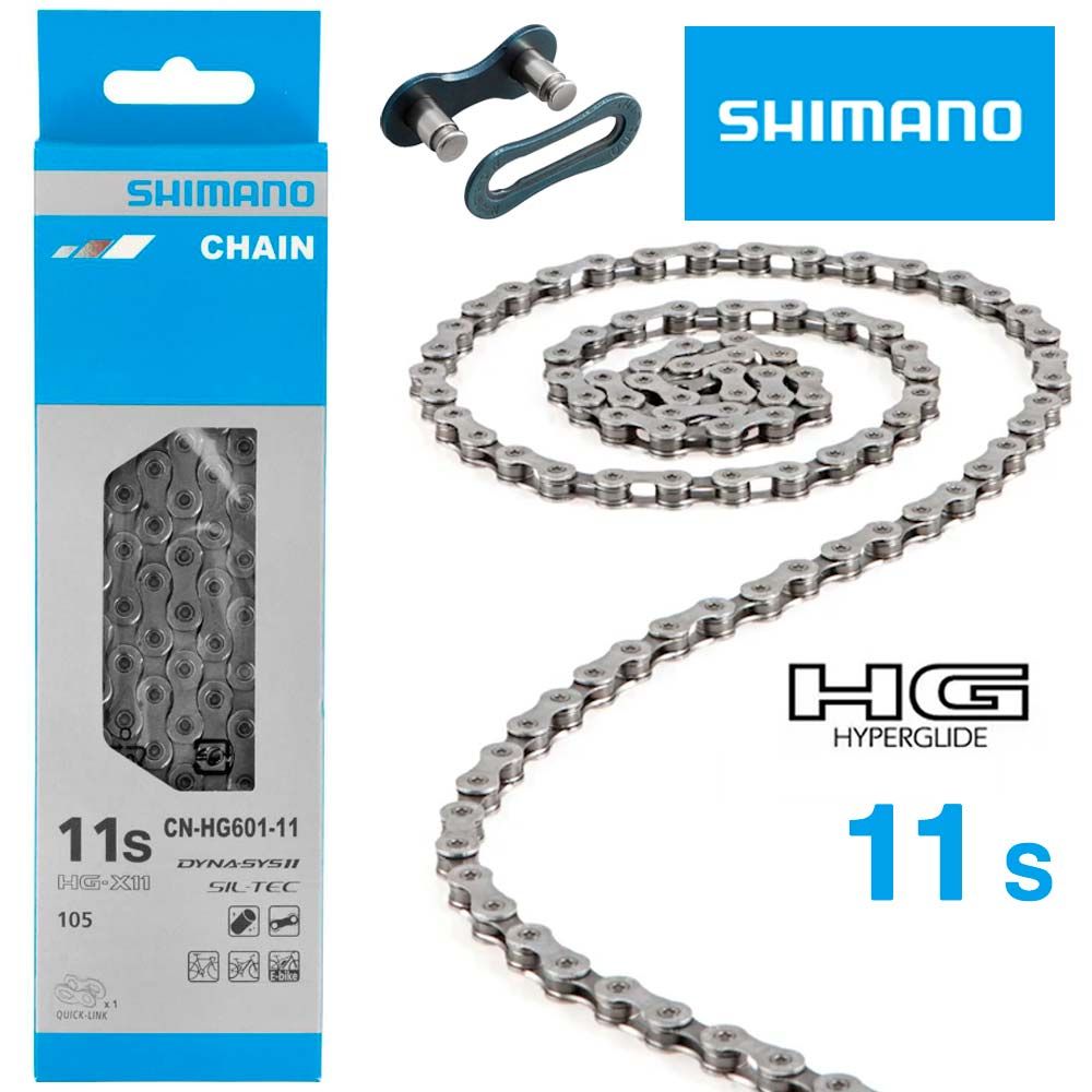 Цепь Shimano CN-HG601 SLX/105 11-speed 126 links SIL-TEC + Quick-LINK