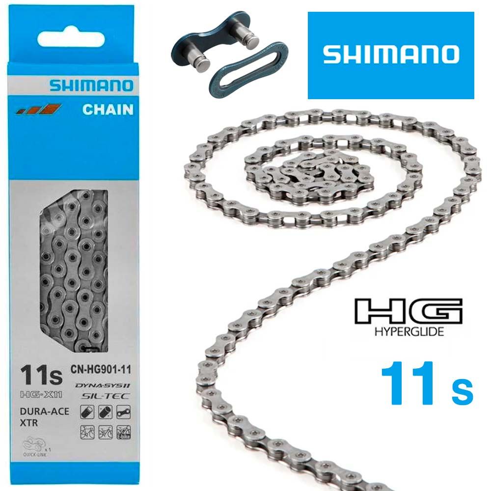 Цепь Shimano CN-HG901 XTR/DURA-ACE 11-speed 116 links SIL-TEC + Quick-LINK