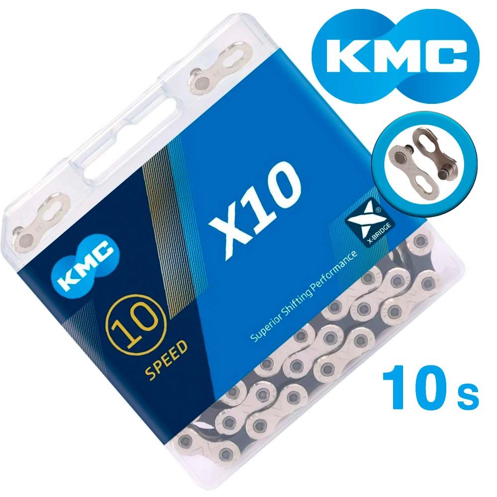 Ланцюг KMC X10 10-speed 114 links silver/black + замок