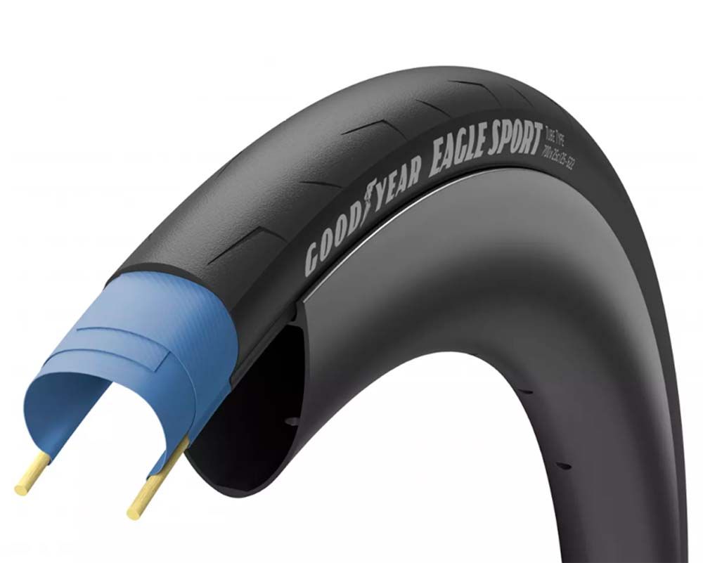 Покришка 700X28C (28-622) Goodyear Eagle Sport Tube Type, Folding, Black, 60Tpi