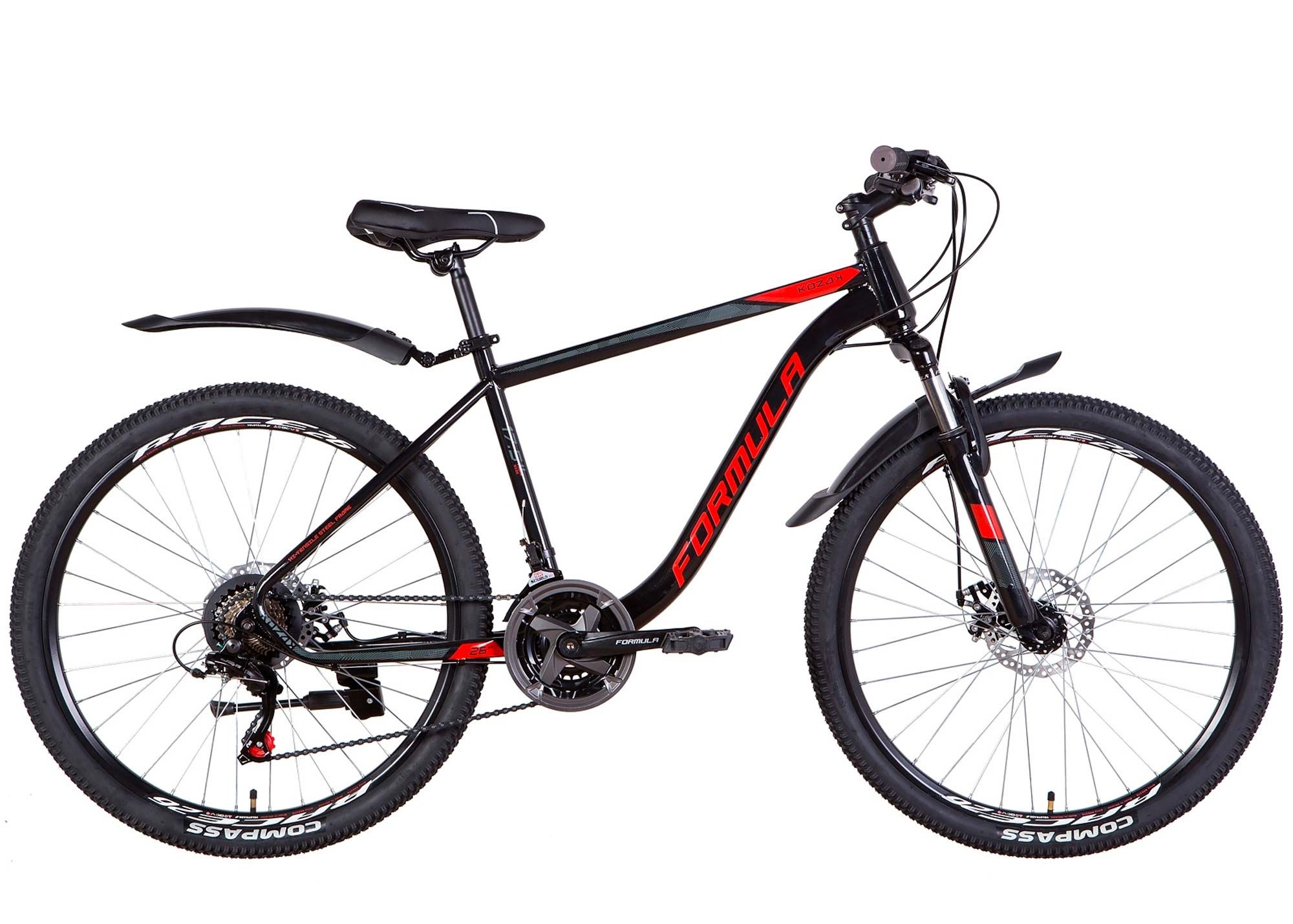 Велосипед 26 Formula KOZAK AM DD 2022 черно-красный, размер – 17,5