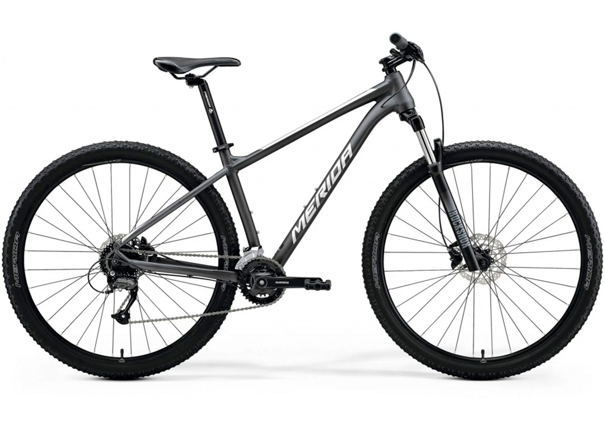 Велосипед 29 Merida BIG.NINE 60 (2024) рама - S 14.5 Matt dark silver