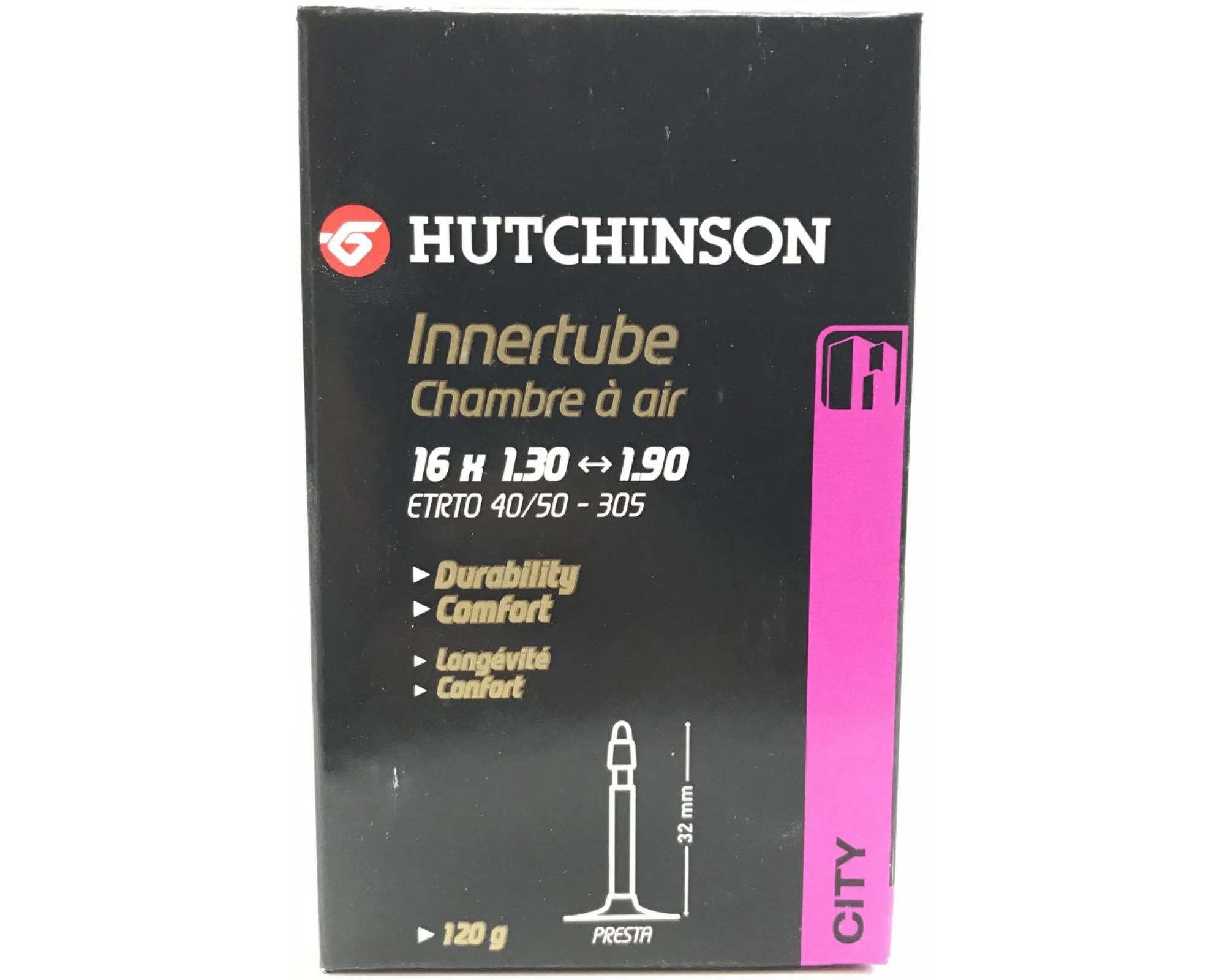 Камера 16 x 1.30-1.90 (40/50-305) Hutchinson Standart, presta 32mm