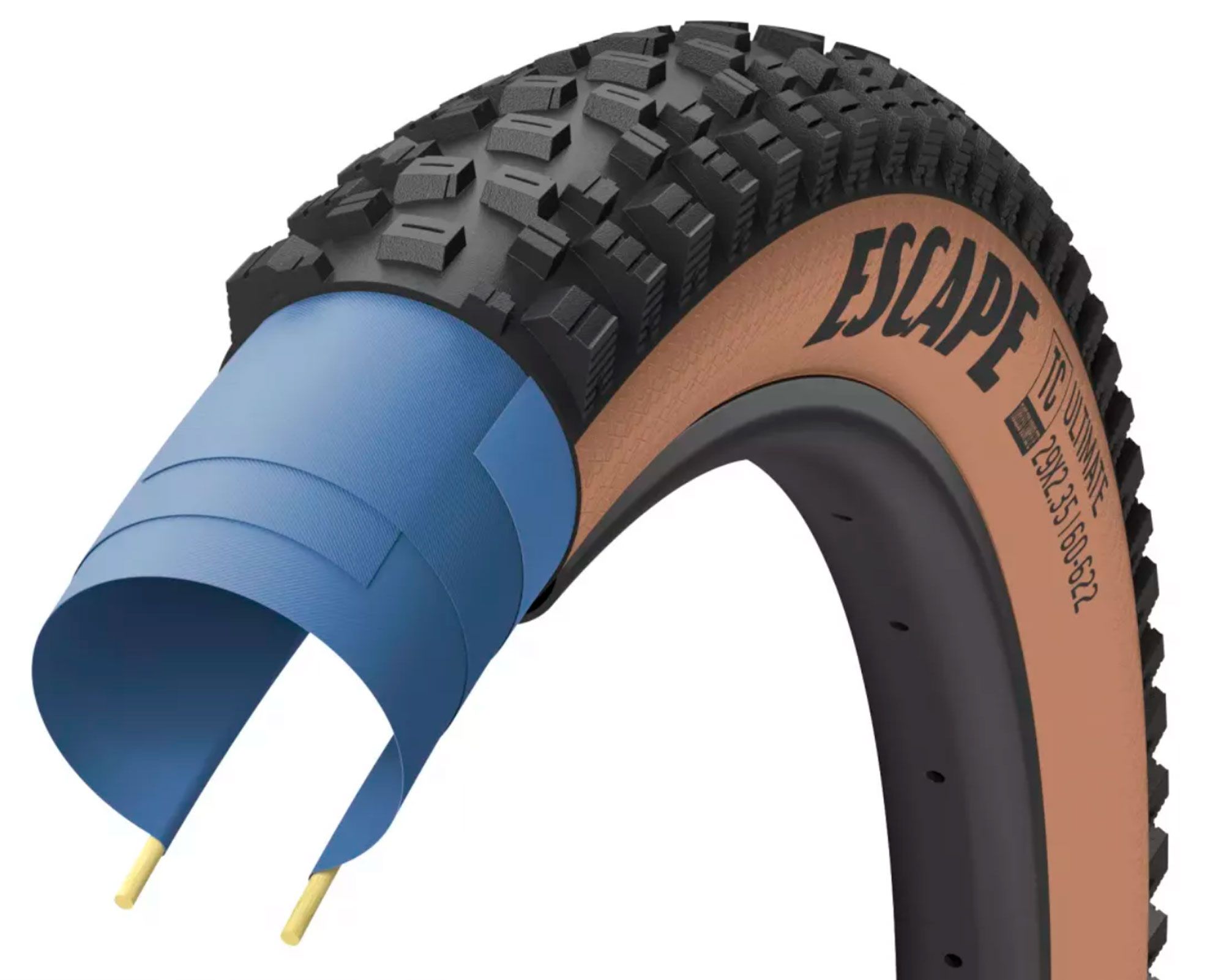 Покрышка 27.5x2.35 (60-584) GoodYear ESCAPE Ultimate Tubeless Complete, Blk/Tan