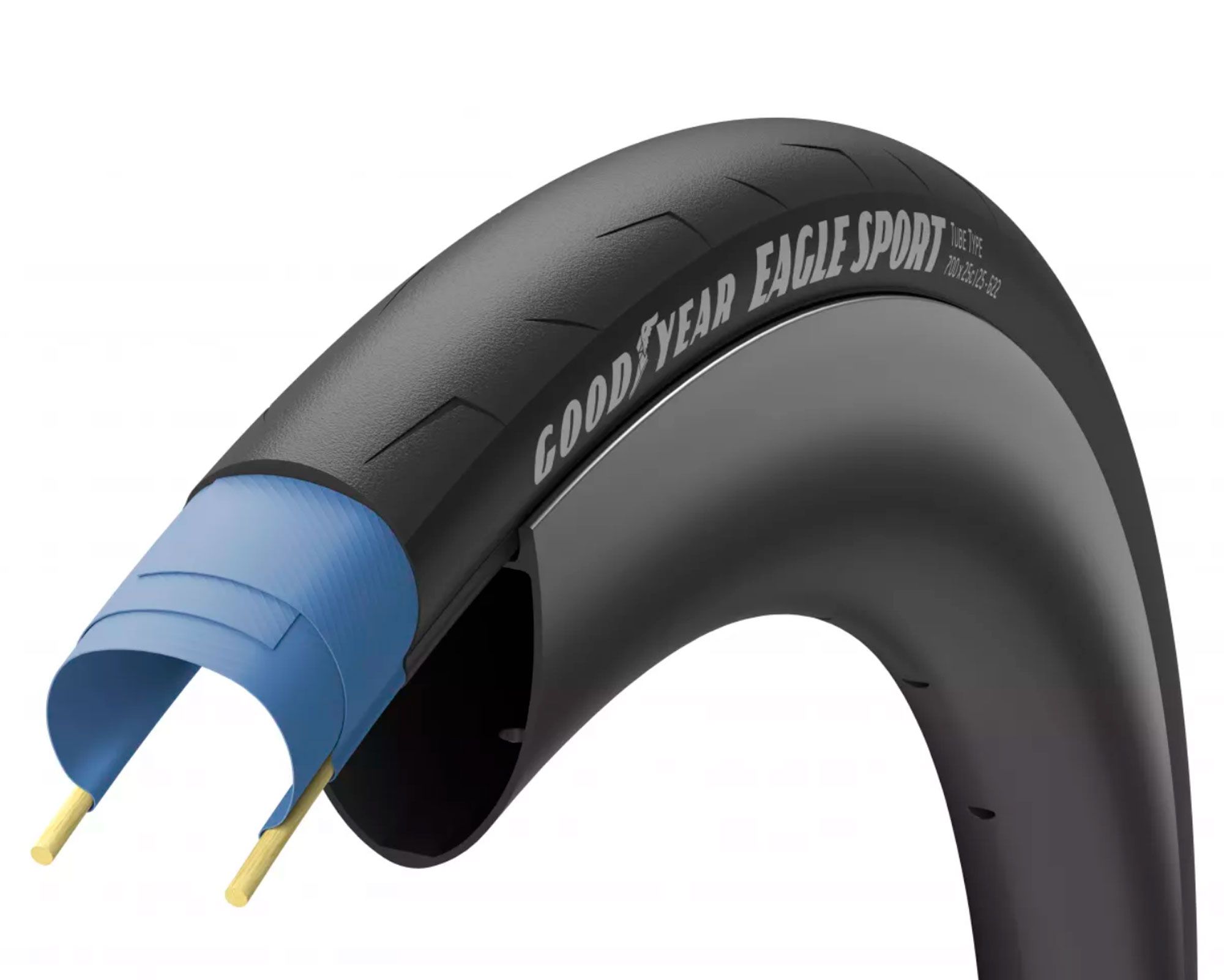 Покрышка 700x25 (25-622) GoodYear Eagle Sport Tube Type Wire Black, 60tpi