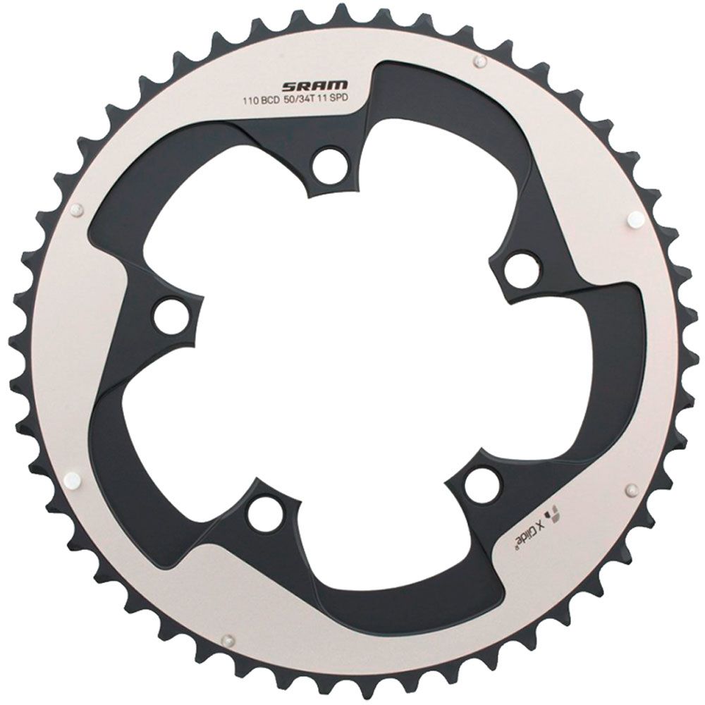 Зірка SRAM X-Glide CRING ROAD 52T 11S 110 AL5 BLK W/SLV 2PN