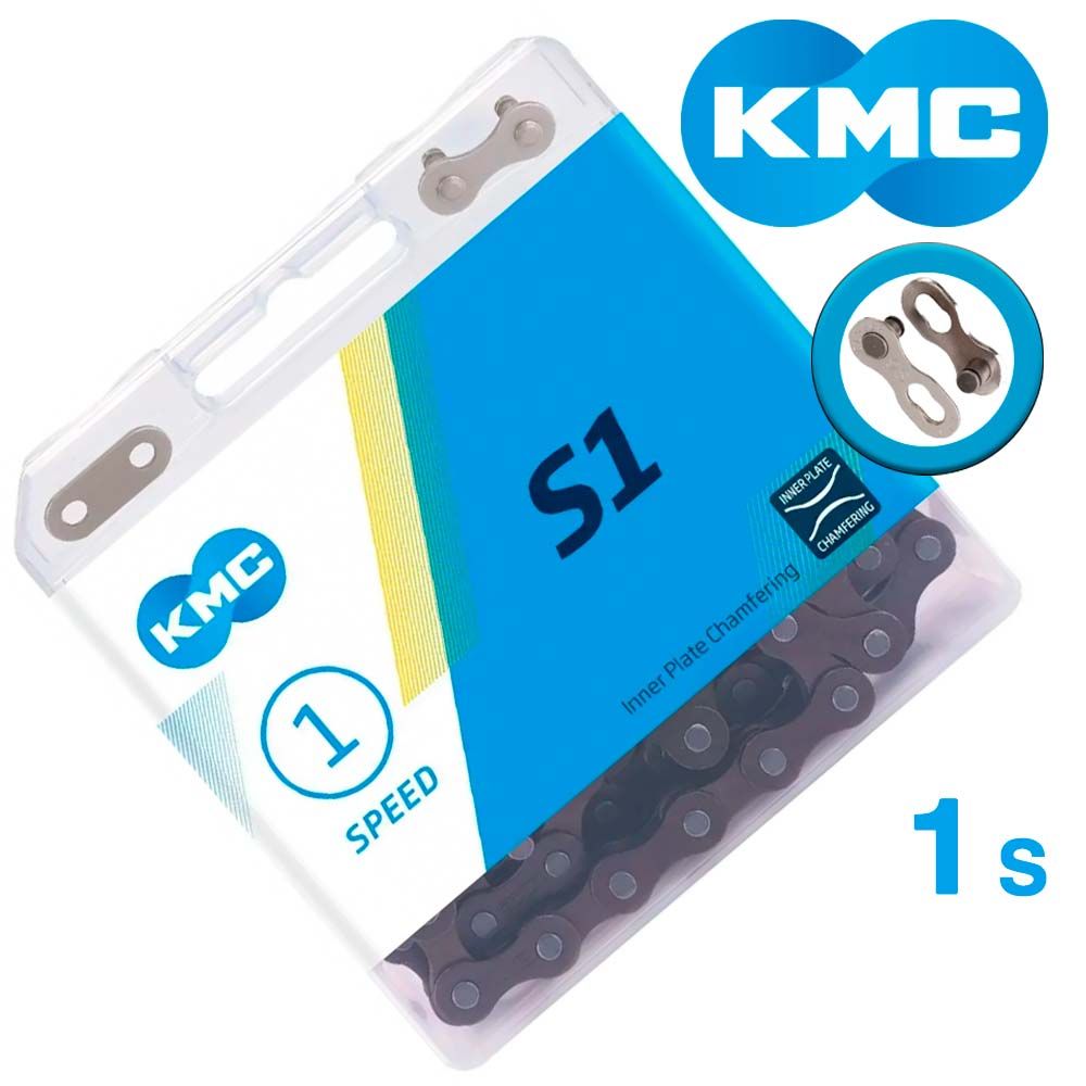 Ланцюг KMC S1 Wide Brown 1 швидкість 112 ланок коричневий + замок