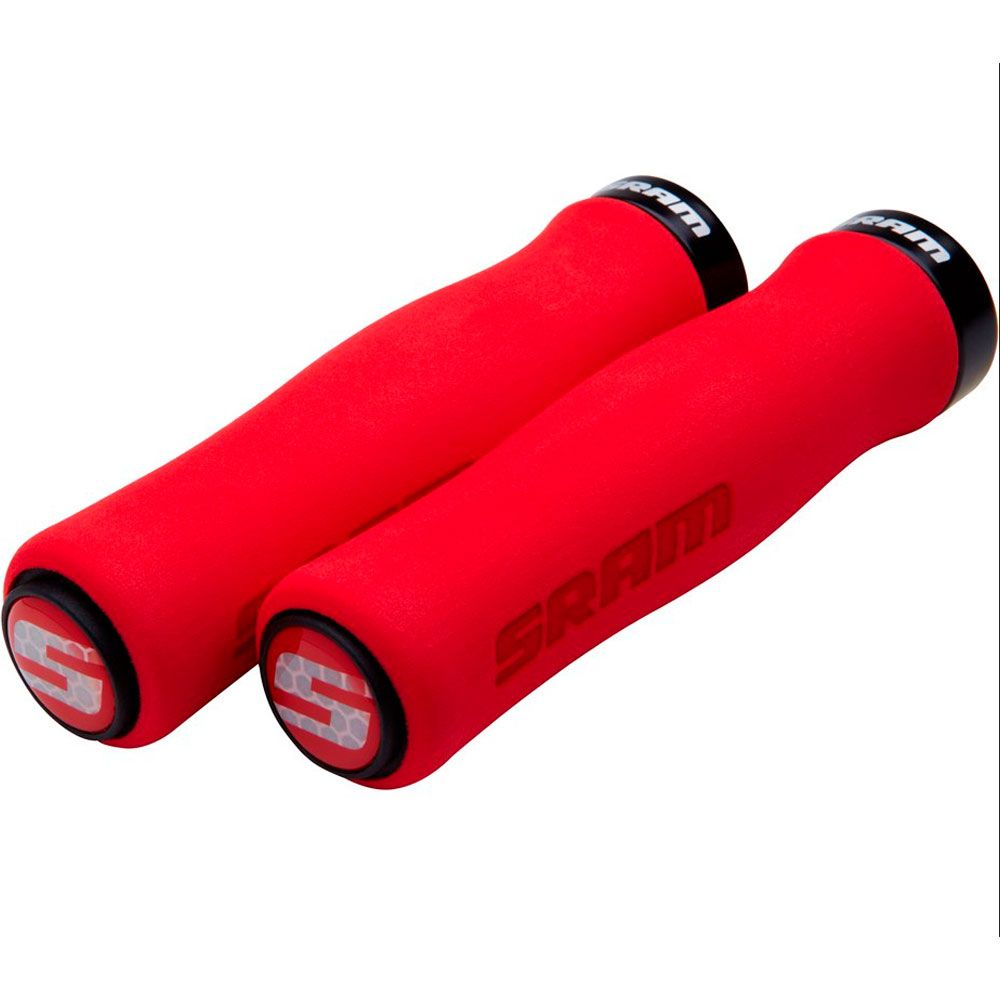 Грипсы SRAM Contour Foam 129 мм Red with Single Black Clamp and End Plugs, с замками