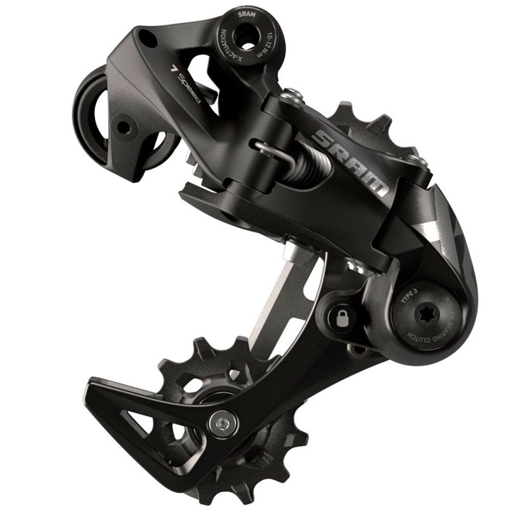 Задний переключатель SRAM X01DH 7шв Medium Cage Black