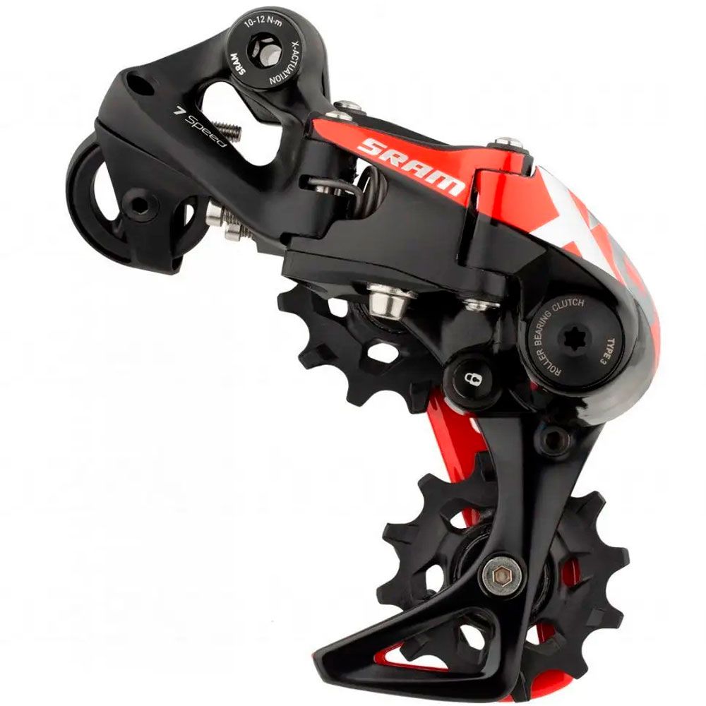 Задний переключатель SRAM X01DH 7шв Short Cage Red 2020