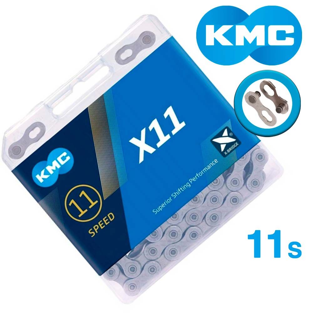 Ланцюг KMC X11 Grey 11 швидкостей 114 ланок сірий + замок